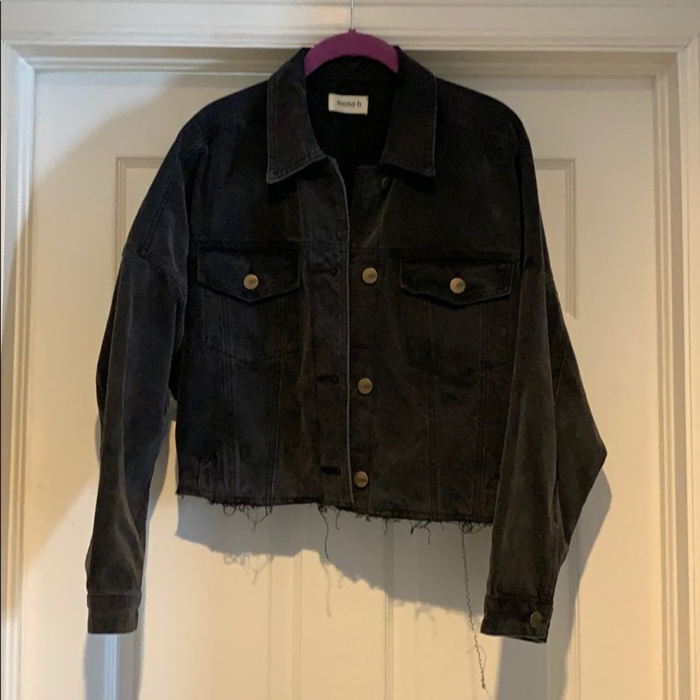 Black denim jacket